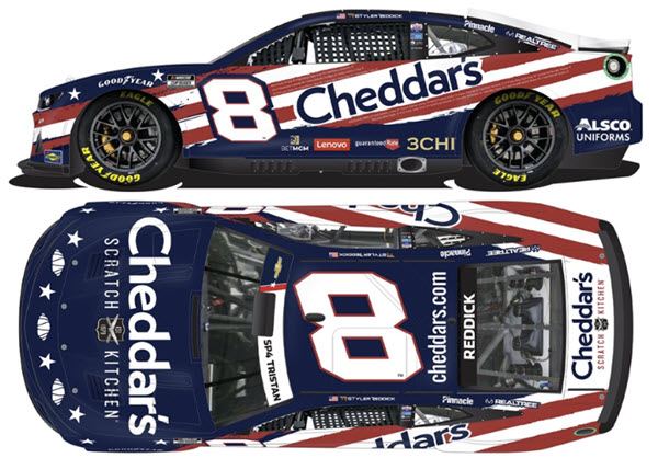 2022 Tyler Reddick NASCAR Diecast 8 Cheddars Salutes CWC 1:24 Lionel Action ARC Color Chrome 99