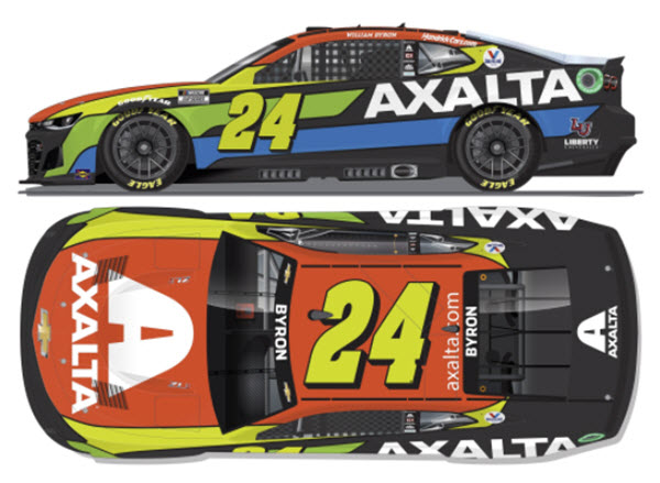 2022 William Byron NASCAR Diecast 24 Axalta CWC 1:24 Lionel Action RCCA Elite Color Chrome 99