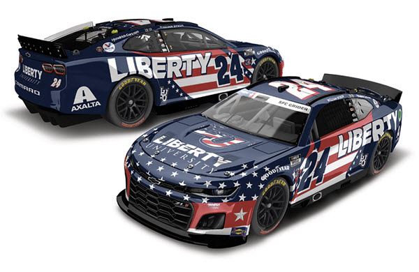 2022 William Byron NASCAR Diecast 24 Liberty University Salutes CWC 1:24 Lionel Action RCCA Elite 99