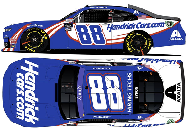 2022 William Byron NASCAR Diecast 88 HendrickCars Hendrick Cars XFS 1:24 CWC Lionel Action ARC Color Chrome 99
