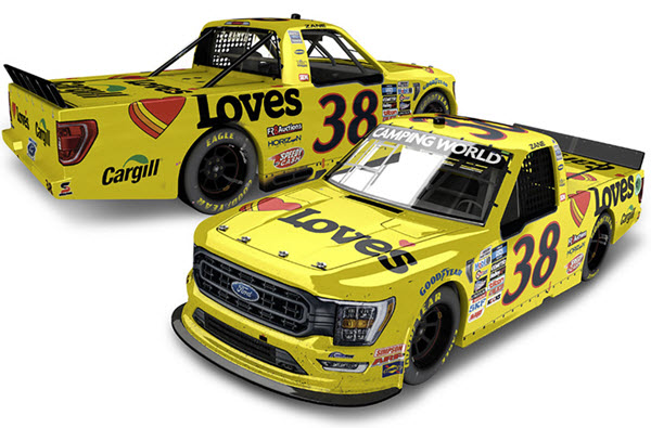 2022 Zane Smith NASCAR Diecast 38 Loves Daytona Win Raced Version Truck 1:64 Lionel Action ARC 97