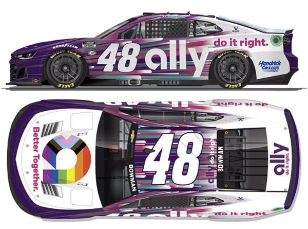 2023 Alex Bowman NASCAR Diecast 48 Ally Better Together CWC 1:64 Lionel Action ARC Diecast Chassis 99