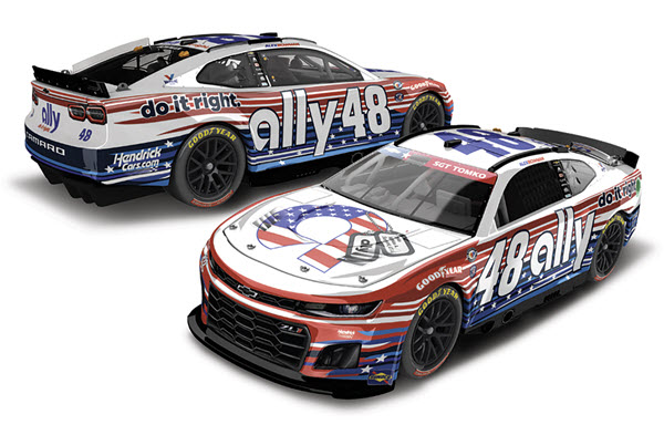 2023 Alex Bowman NASCAR Diecast 48 Ally Patriotic CWC 1:24 Lionel Action RCCA Elite 99