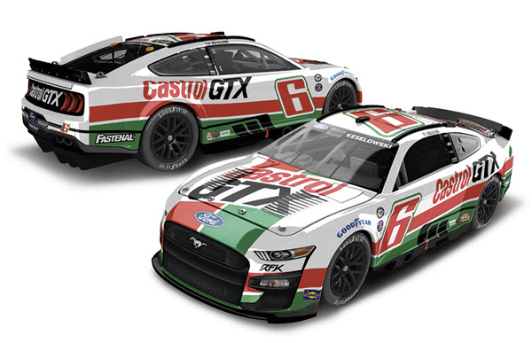 2023 Brad Keselowski NASCAR Diecast 6 Castrol GTX Darlington Throwback CWC 1:64 Lionel Action ARC Diecast Chassis 98