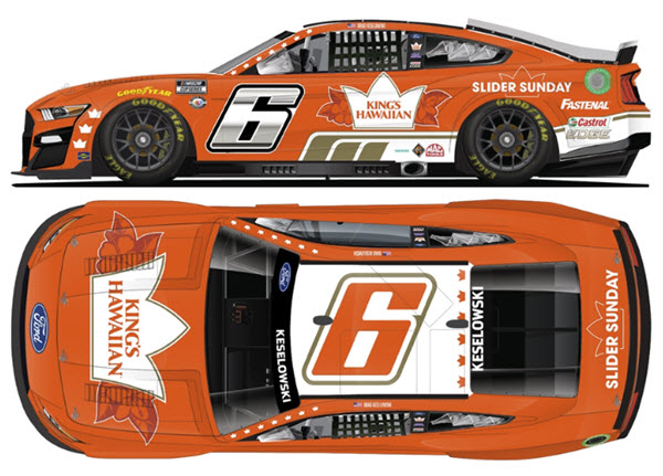 2023 Brad Keselowski NASCAR Diecast 6 Kings Hawaiian CWC 1:24 Lionel Action ARC Color Chrome 99