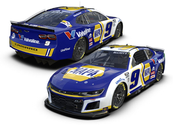 2023 Chase Elliott NASCAR Diecast 9 NAPA Valvoline CWC 1:24 Lionel Action RCCA Elite Color Chrome 99