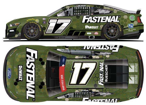 2023 Chris Buescher Diecast 17 Fastenal Patriotic Salute CWC 1:24 Lionel Action ARC 99