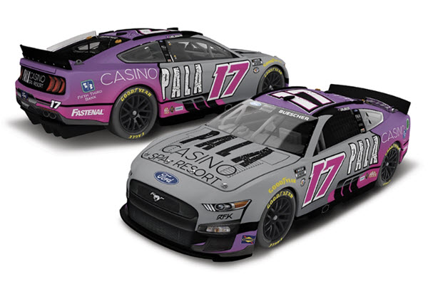 2023 Chris Buescher Diecast 17 Pala Casino CWC 1:64 Lionel Action ARC Diecast Chassis 99