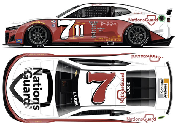 2023 Corie Lajoie NASCAR Diecast 7 Nations Guard Darlington Throwback CWC 1:24 Lionel Action RCCA Elite 99