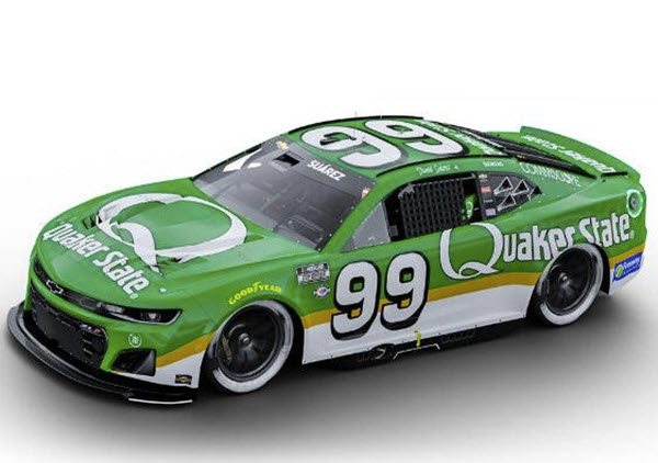 2023 Daniel Suarez NASCAR Diecast 99 Quaker State Darlington Throwback CWC 1:24 Lionel Action ARC Color Chrome 99