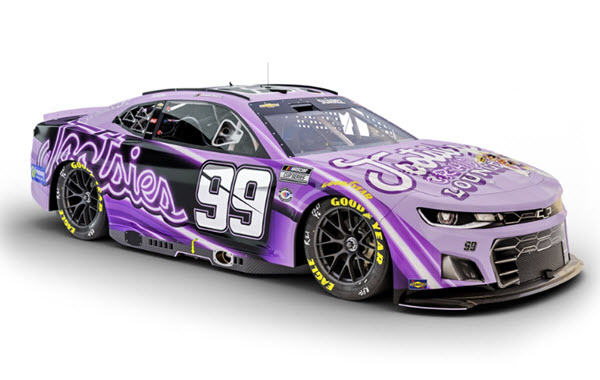 2023 Daniel Suarez NASCAR Diecast 99 Tootsies Orchid Lounge CWC 1:24 Lionel Action ARC Color Chrome 99