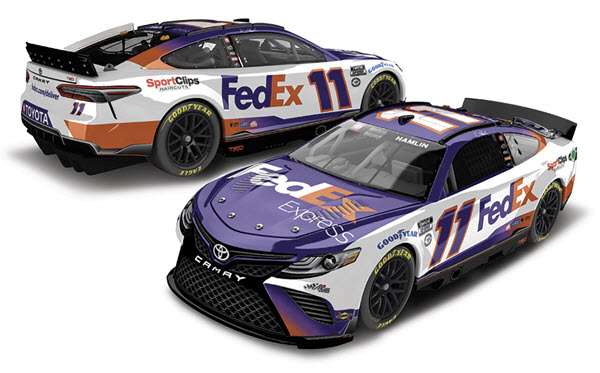 2023 Denny Hamlin NASCAR Diecast 11 FedEx Express CWC 1:64 Lionel Action ARC Diecast Chassis 98