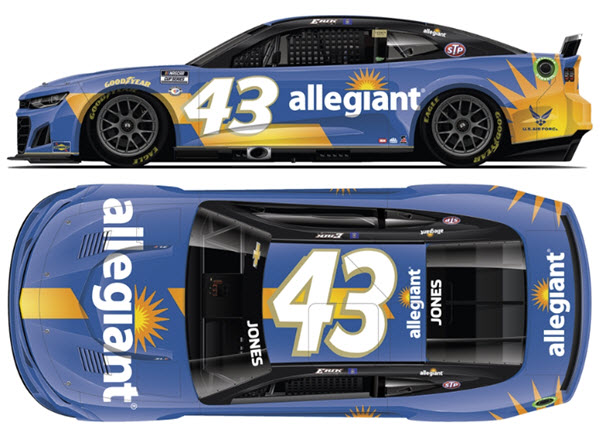 2023 Erik Jones NASCAR Diecast 43 Allegiant CWC 1:24 Lionel Action RCCA Elite Color Chrome 99