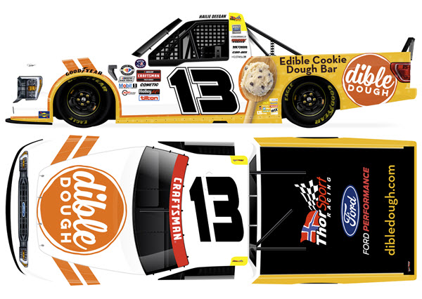 2023 Hailie Deegan NASCAR Diecast 13 Dible Dough Truck 1:64 Lionel Action ARC 99