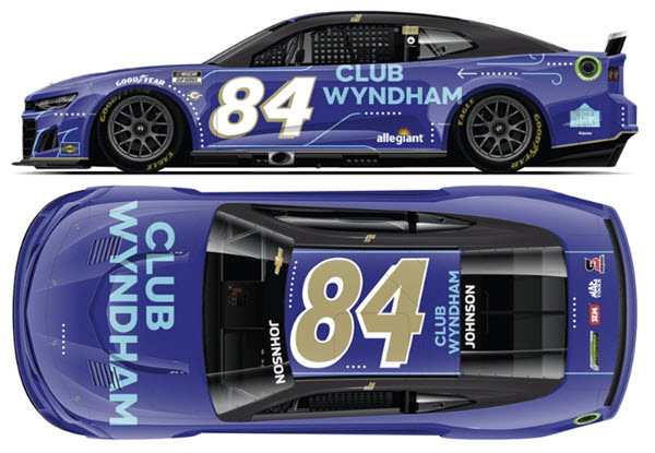 2023 Jimmie Johnson NASCAR Diecast 84 Club Wyndham CWC 1:24 Lionel Action RCCA Elite Color Chrome 99