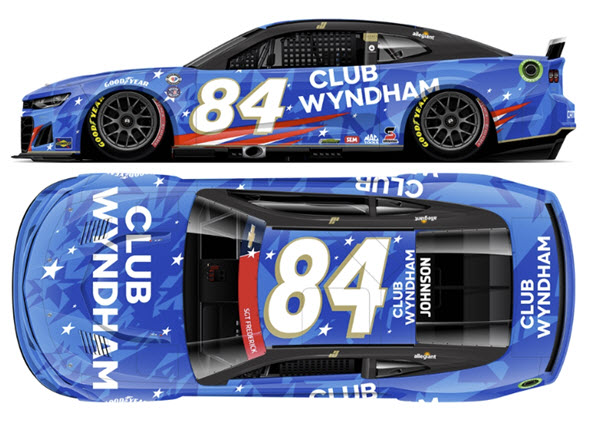 2023 Jimmie Johnson NASCAR Diecast 84 Club Wyndham Patriotic CWC 1:24 Lionel Action RCCA Elite Color Chrome 99