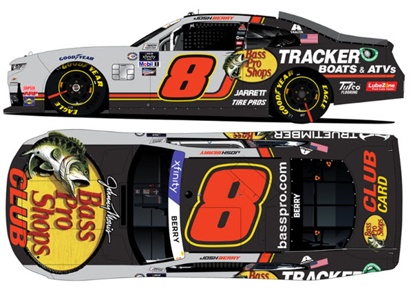 2023 Josh Berry NASCAR Diecast 8 Bass Pro Club 1:64 CWC Lionel Action ARC Diecast Chassis 99