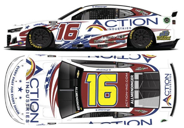 2023 Justin Allgaier NASCAR Diecast 16 Action Industries CWC 1:64 Lionel Action ARC 99