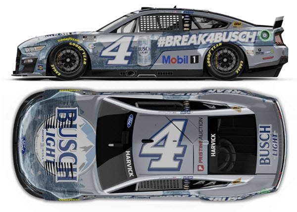 2023 Kevin Harvick NASCAR Diecast 4 Busch Light Break4Busch CWC 1:24 Lionel Action RCCA Elite 99