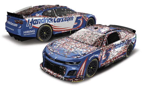 2023 Kyle Larson NASCAR Diecast 5 HendrickCars Hendrick Cars Richmond Win Raced Version 1:64 CWC Lionel Action ARC Diecast Chassis 98