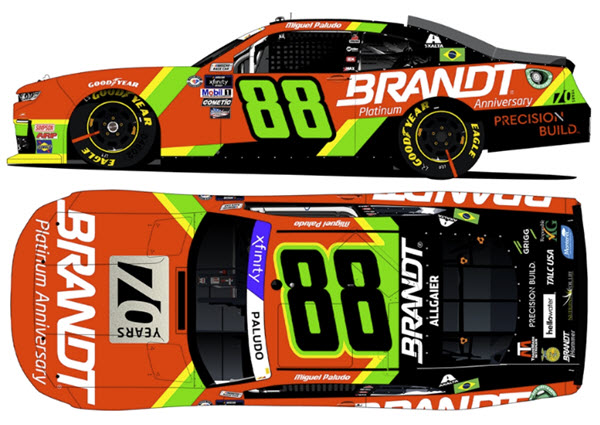 2023 Miguel Paludo NASCAR Diecast 88 Brandt CWC 1:24 Lionel Action ARC 99