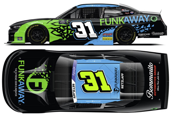 2023 Parker Retzlaff NASCAR Diecast 31 Funkaway CWC 1:64 Lionel Action ARC Diecast Chassis 99