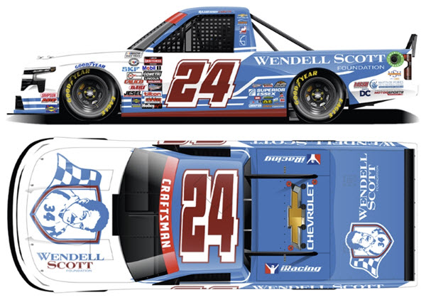 2023 Rajah Caruth NASCAR Diecast 24 Wendell Scott Foundation Truck 1:64 Lionel Action ARC 99