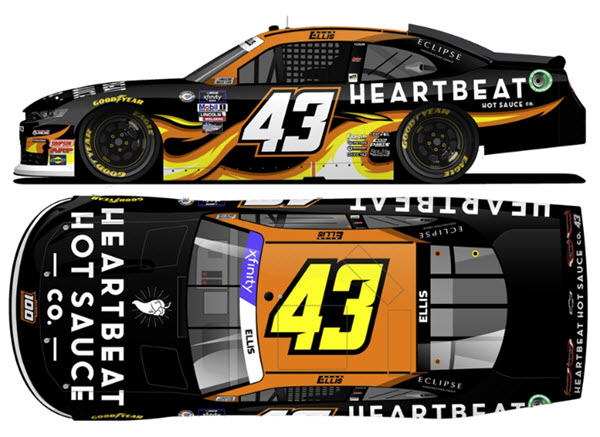 2023 Ryan Ellis NASCAR Diecast 43 Heartbeat Hot Sauce CWC 1:24 Lionel Action ARC 99