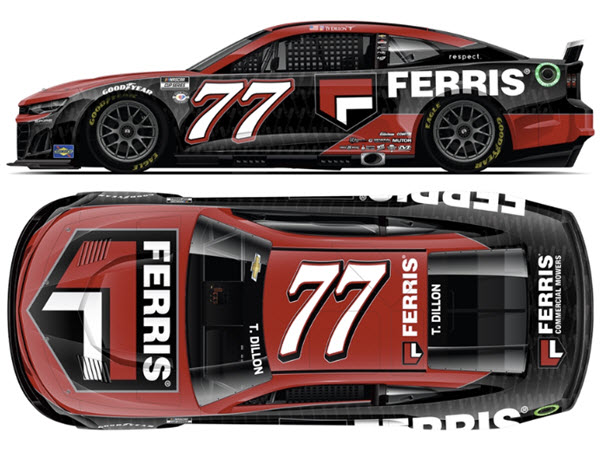 2023 Ty Dillon NASCAR Diecast 77 Ferris CWC 1:24 Lionel Action ARC Color Chrome 99