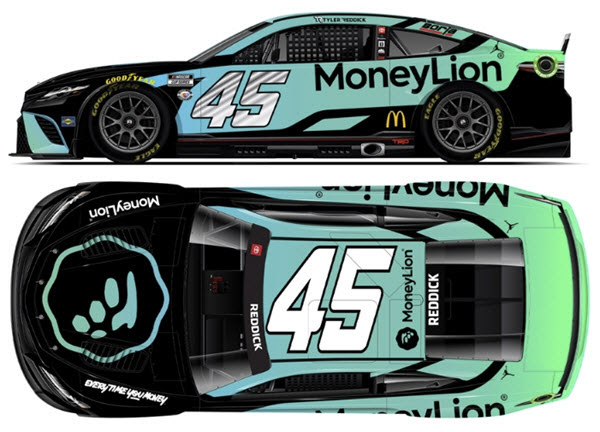 2023 Tyler Reddick NASCAR Diecast 45 MoneyLion Money Lion CWC 1:24 Lionel Action RCCA Elite Color Chrome 99