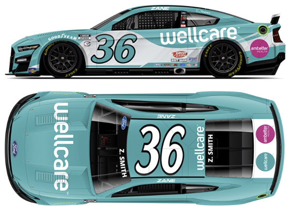 2023 Zane Smith NASCAR Diecast 36 Wellcare CWC 1:24 Lionel Action RCCA Elite 99