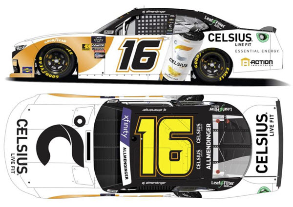 2024 AJ Allmendinger NASCAR Diecast 16 Celsius 1:24 CWC Lionel Action ARC 99