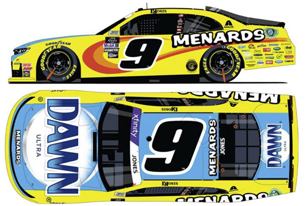 2024 Brandon Jones NASCAR Diecast 9 Menards Dawn CWC 1:24 Lionel Action ARC 99