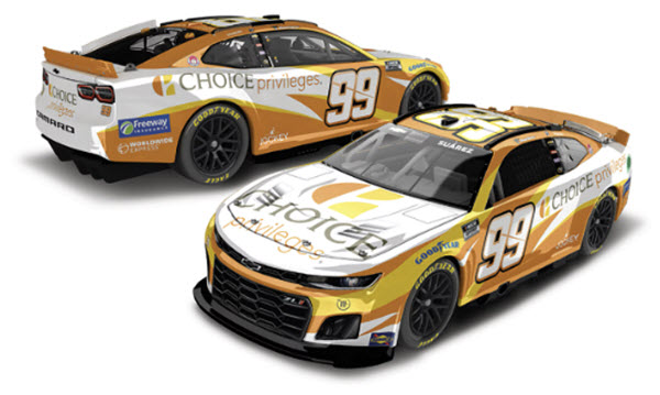 2024 Daniel Suarez NASCAR Diecast 99 Choice Privileges CWC 1:64 Lionel Action ARC Diecast Chassis 98