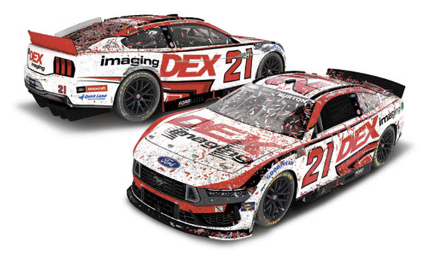 2024 Harrison Burton NASCAR Diecast 21 Motorcraft Daytona Win Raced Version CWC 1:64 Lionel Action ARC Diecast Chassis 98