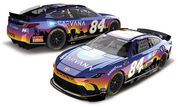 2024 Jimmie Johnson NASCAR Diecast 84 Carvana Desert CWC 1:64 Lionel Action ARC Diecast Chassis 98