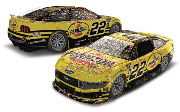 2024 Joey Logano NASCAR Diecast 22 Pennzoil Las Vegas Win Raced Version CWC 1:64 Lionel Action ARC Diecast Chassis 98