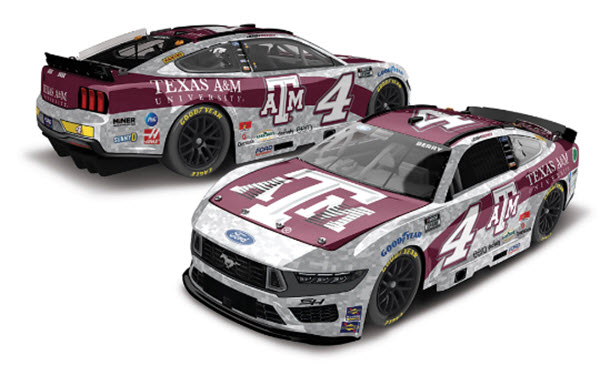 2024 Josh Berry NASCAR Diecast 4 Texas A&M 1:64 CWC Lionel Action ARC Diecast Chassis 98