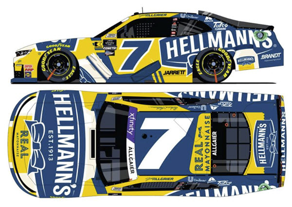 2024 Justin Allgaier NASCAR Diecast 7 Hellmanns  CWC 1:64 Lionel Action ARC 99