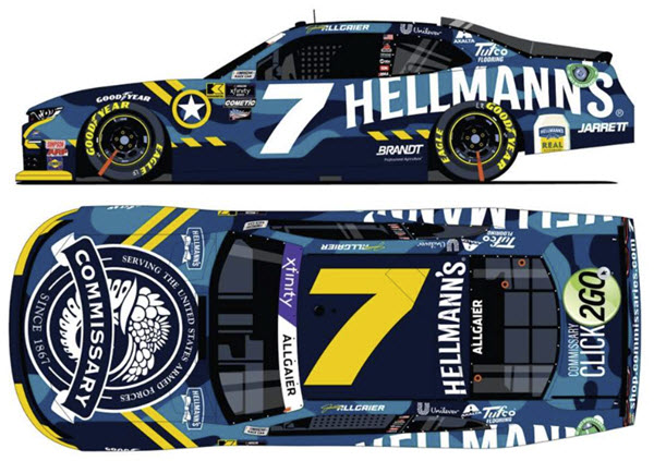 2024 Justin Allgaier NASCAR Diecast 7 Hellmanns DECA CWC 1:64 Lionel Action ARC 99