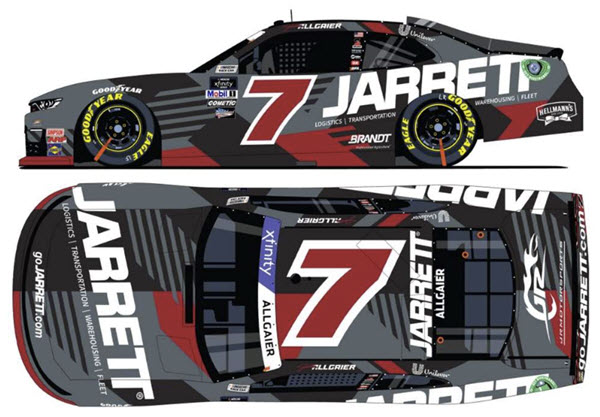 2024 Justin Allgaier NASCAR Diecast 7 Jarrett CWC 1:24 Lionel Action ARC Color Chrome 99