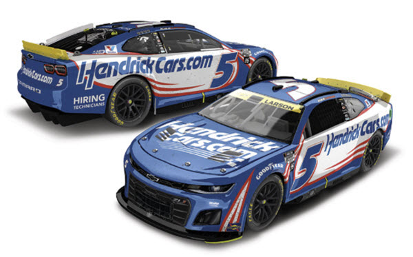2024 Kyle Larson NASCAR Diecast 5 HendrickCars Hendrick Cars Bristol Win Raced Version 1:64 CWC Lionel Action ARC Diecast Chassis 98
