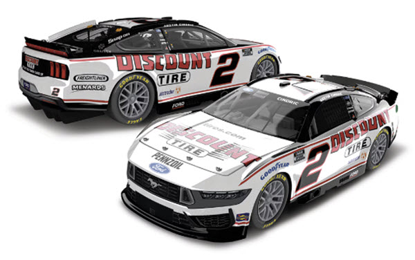 2025 Austin Cindric NASCAR Diecast 2 Discount Tire CWC 1:24 Lionel Action RCCA Elite 99