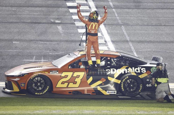 2025 Bubba Wallace NASCAR Diecast 23 McDonalds Daytona Duel Win Raced Version CWC 1:64 Lionel Action ARC 99