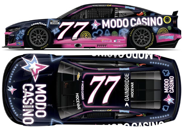 2025 Carson Hocevar NASCAR Diecast 77 Modo Casino 1:24 CWC Lionel Action ARC 99