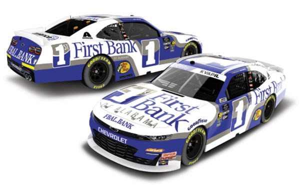 2025 Carson Kvapil NASCAR Diecast 1 First Bank Alabama CWC 1:24 Lionel Action ARC 99