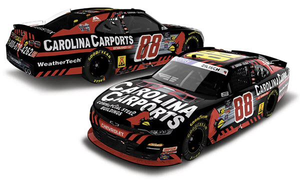 2025 Connor Zilisch NASCAR Diecast 88 Carolina Carports Dover Win Raced Version 1:24 CWC Lionel Action ARC Autographed 99