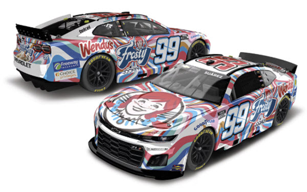 2025 Daniel Suarez NASCAR Diecast 99 Wendys Frosty CWC 1:24 Lionel ARC 99