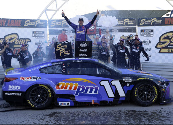 2025 Denny Hamlin NASCAR Diecast 11 AMPM Las Vegas Win Raced Version CWC 1:24 Lionel Action RCCA Elite Liquid Color 98