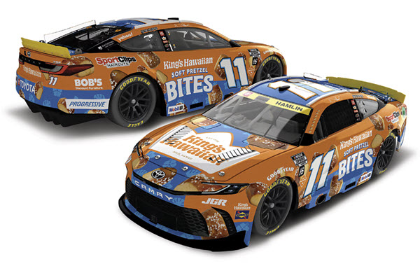 2025 Denny Hamlin NASCAR Diecast 11 Kings Hawaiian Pretzel Bites CWC 1:64 Lionel Action ARC 99